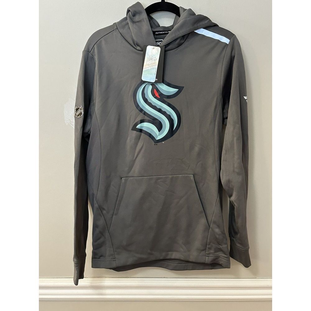 Fanatics Seattle‎ Kraken Authentic Pro Hoodie Gray Men's Size: Small NWT